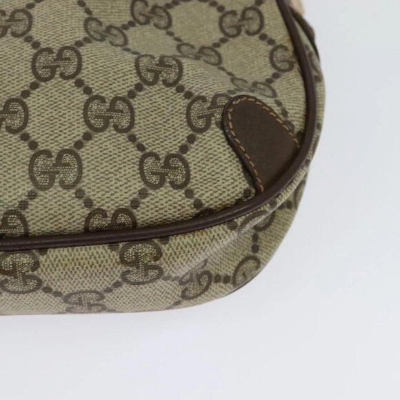 GUCCI GG Supreme Web Sherry Line Bag PVC Beige Gold Red 89 02 066 Auth BA2391 - Picture 4 of 16